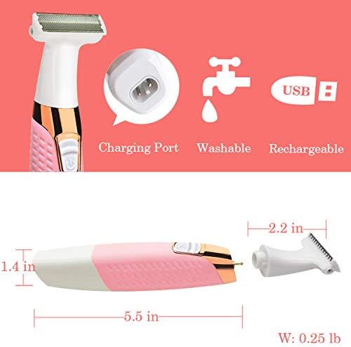 Kadın Elektrikli Tıraş Makinesi Bikini Düzeltici Yüz Saç Çıkarıcı Kadınlar Bayanlar için Elektrikli Tıraş Makinesi Yüz Koltukaltı