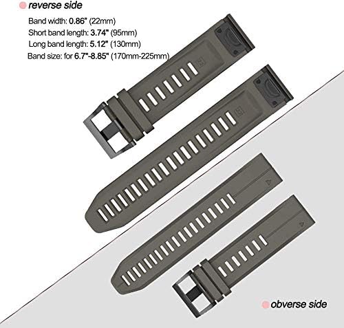 FIVOF 22mm Tutuşunu Yumuşak Silikon Wacth Band Spor Kayış Bileklik Değiştirme için Garmin Fenix 5/5 Artı/Öncüsü 935/S60 Akıllı