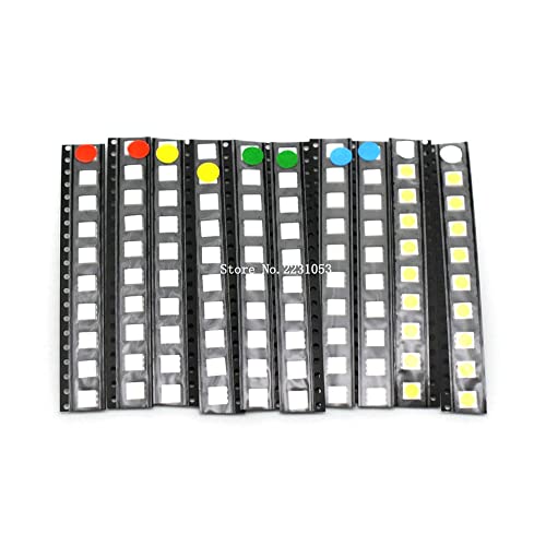 100 ADET / GRUP 5050 SMD LED Boncuk Kiti Beyaz Kırmızı Mavi Yeşil Sarı 20 adet Her Süper Parlak 5050 SMD LED Diyotlar Paketi