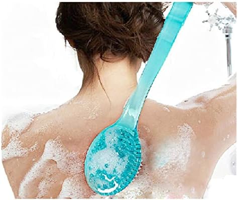 HuaShslt Banyo Fırçası Uzun Saplı Scrubber Cilt Masaj Fırçası Ayak Sürtünme Vücut Fırçası Geri Pul Pul Dökülme Fırçaları Banyo
