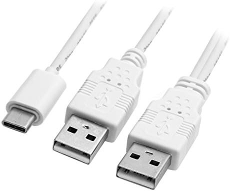 Xiwai USB 3.1 Tip C USB-C Çift A Erkek Ekstra Güç Veri Y Kablosu Cep Telefonu ve sabit disk için