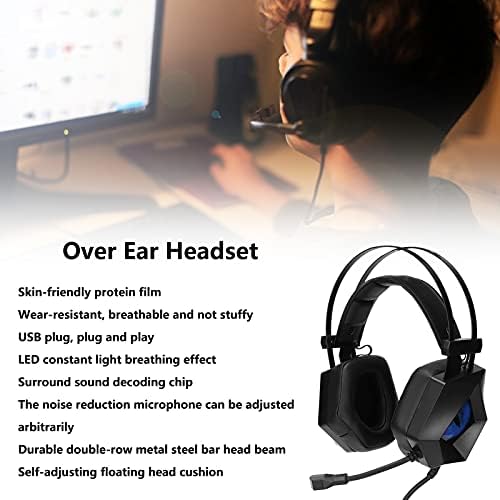 Jazar Rekabetçi Oyun Kulaklığı, Oyun Yarışması için Bilgisayar için Cilt Dostu Kulak Üstü Kulaklıklar Stereo Ses