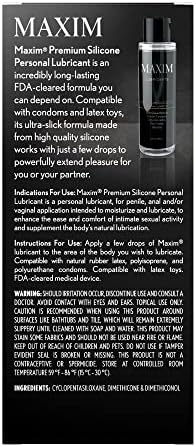 MAXİM Premium Silikon Kişisel Yağlayıcı, FDA Onaylı Formül, Uzun ömürlü, Yapışkan Olmayan, Tahriş Edici Olmayan, Seks Oyuncakları