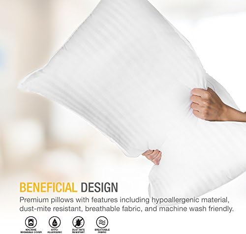 DreamNorth Premium Jel Yastık Loft (2'li Paket) Ev + Otel Koleksiyonu için Lüks Peluş Yumuşak Yatak Yastıkları [Yan ve Arka