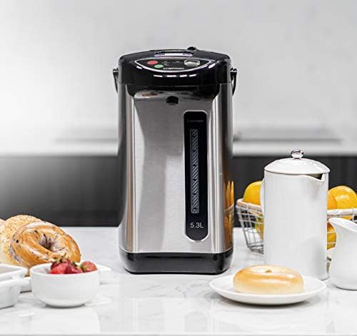 Chefman Elektrikli Sıcak Su kabı Vazosu w/ Otomatik ve Manuel Dağıtım Düğmeleri, Emniyet Kilidi, Kahve ve Çay için Anında ısıtma,
