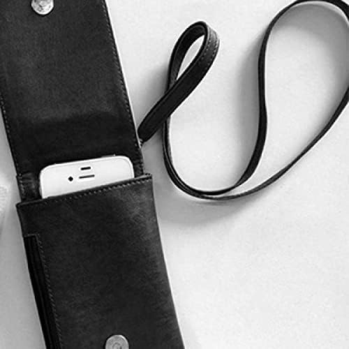 W Alfabe Turuncu Meyve Sevimli Desen Telefon Cüzdan çanta Asılı Cep Kılıfı Siyah Cep