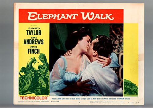 FİLM AFİŞİ: ELEPHANT WALK-LOBİ KARTINI YENİDEN YAYINLA 5-1960-ELİZABETH TAYLOR DANA ANDREWS-FN / VF