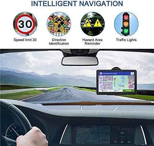 Araç Kamyonu için GPS Navigasyon: Sesli Rehberlik ve Hız Kamerası Uyarısı ile En Son 2021 Harita Dokunmatik Ekran 7 İnç 8G
