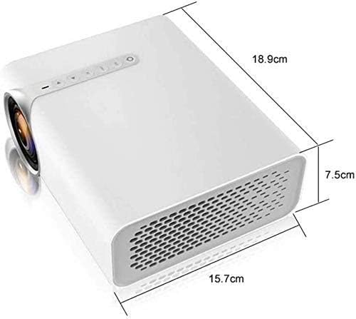 XHSHOP Mini Projektör Yükseltilmiş Taşınabilir Video Projektör, Multimedya Ev Sineması Film Projektörü,Full HD 1080P HDMI,VGA,USB,AV,Dizüstü