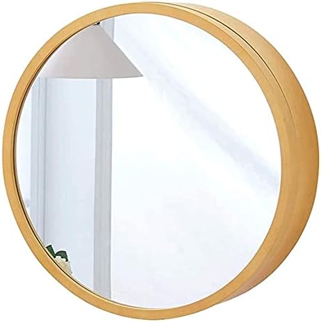 ACCDUER Küçük Ayna Yuvarlak 3 Seviyeli Banyo Aynası Dolabı, Banyo Duvar Depolama Dolabı Yavaş Kapanan Ahşap Çerçeveli Ayna