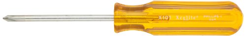 Xcelıte X101BK Krom Vanadyum Çelik Phillips Yuvarlak Bıçak Tornavida, 1 Kafa, 3 Bıçak Uzunluğu