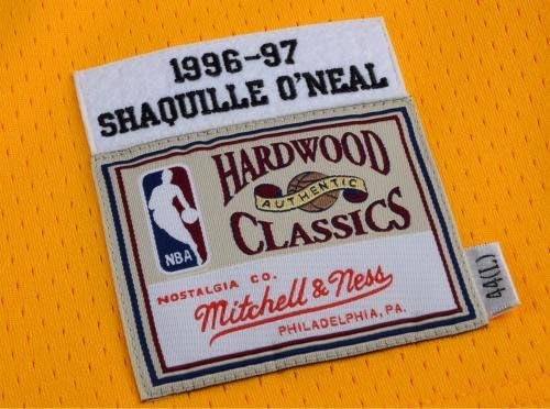 Shaquille O'NEAL Los Angeles Lakers İmzalı Mitchell & Ness 1996-1997 Altın Otantik Forma-İmzalı NBA Formaları