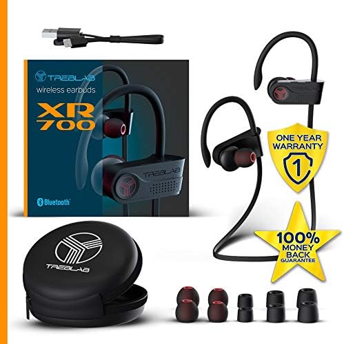 Treblab XR700-Kablosuz Koşu Kulaklıkları-En İyi Spor Kulaklıkları, Özel Ayarlanabilir Kulak Kancaları, Bluetooth 5.0 IPX7 Su