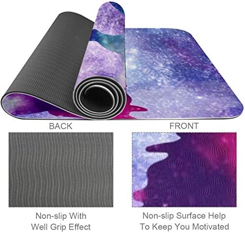 Siebzeh Unicorn Yıldızlı Gökyüzü Galaxy Premium Kalın Yoga Mat Çevre Dostu Kauçuk Sağlık ve Fitness Her Türlü Egzersiz için