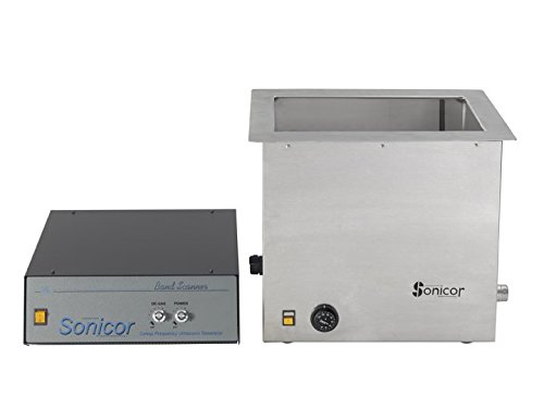 Sonicor Inc, 16 Galon Endüstriyel 900 Watt Ultrasonik Temizleyici (Tank Kimliği: 20 x16 x12)