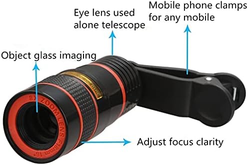 YAPIŞ YAPIŞ Evrensel 8X Zoom Optik Telefon Teleskop Taşınabilir Cep Telefonu Telefoto Kamera Lens Smartphone için