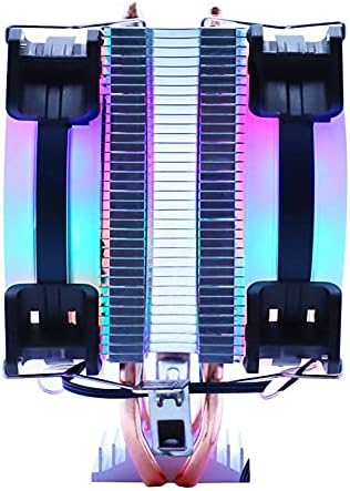 ZZWZM Verimli Soğutma CPU Soğutucu Fan 3pin Sessiz Sessiz Radyatör CPU Soğutucu (Renk: C)
