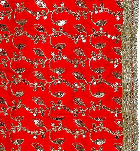 Tek Kırmızı Büyük Pooja Bez Mat Aasan Dekoratif Bez (Boyut:-18 İnç X 18 İnç,) Çok Amaçlı Pooja Süslemeleri için Öğe ve Makale