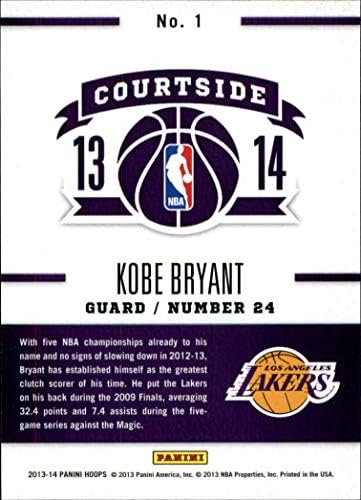 Çemberler 2013 2014 Courtside Basketbol Serisi Nane 25 Kart Ekleme Seti ile Kobe Bryant ve Lebron James Artı