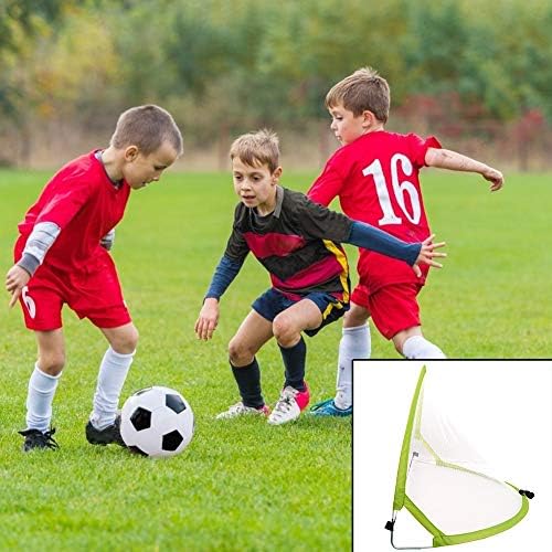 TRRAPLE 2 Pcs Taşınabilir Futbol Gol Net,çocuk Futbol Eğitim Ağları,Pop Up Eğitim Futbol Gol ile Kompakt taşıma Çantası Futbol
