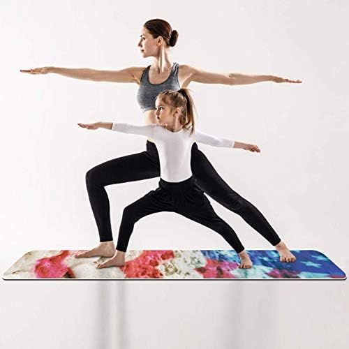 Unicey Sahil ve Bayrak Desen Yoga Mat Kalın Kaymaz Yoga Paspaslar için Kadın ve Kız egzersiz matı Yumuşak Pilates Paspaslar,