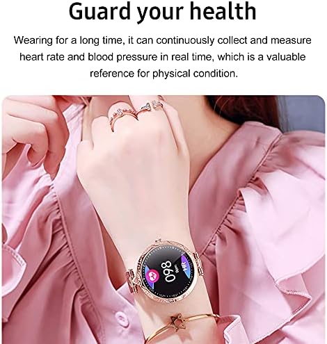 Android Telefonlar İçin akıllı saat Gül Altın Bayanlar Kadınlar için akıllı saatler Aktivite İk Spor Izci Spor Kalp Hızı Kan