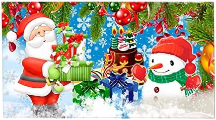 LİKESİDE Merry Christmas Kapı Paspası, Noel Dekoratif Kapalı Açık Paspas Ön Kapı için Çoklu kullanım Karşılama Paspasları Temizlenmesi
