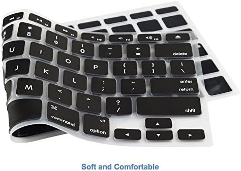 Funut Silikon MacBook Klavye Kapak için MacBook Hava 13 İnç(A1466/A1369, Yayın 2010-2017) & MacBook Pro 13/15 İnç (ile veya