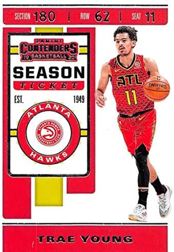 2019-20 Panini Yarışmacıları Sezon Bileti 1 Trae Young Atlanta Hawks NBA Basketbol Ticaret Kartı