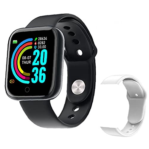 Akıllı saat akıllı saatler Su Geçirmez Bluetooth Y68 akıllı bilezik spor ızci ile Yedek Kayış Kan Basıncı Kalp Hızı Testi Siyah