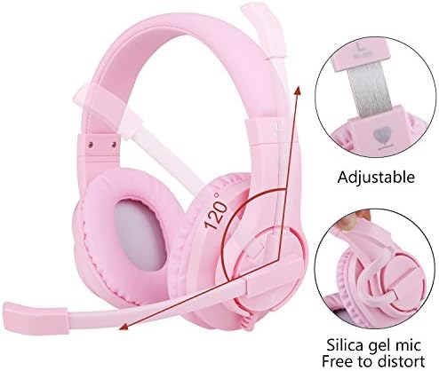 BlueFire Çocuk Kulaklıklar için Online Okul, Çocuk, Gençler, Erkek, Kız, 3.5 mm Stereo Aşırı Kulak Oyun Kulaklık Mikrofon ve