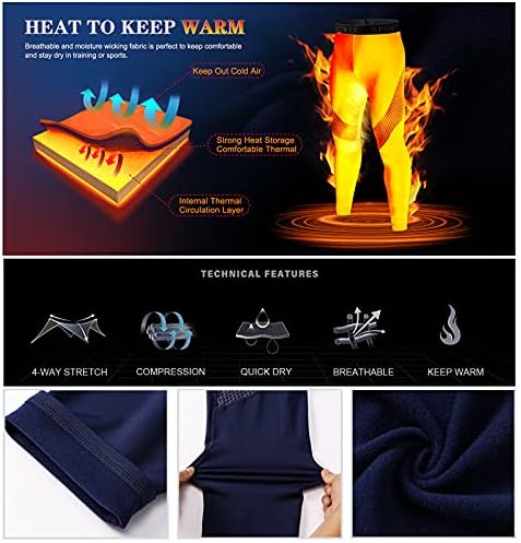 MEETWEE termal pantolon erkekler için, kış baz katman paçalı Don sıkıştırma tayt Wintergear soğuk hava için ısı tutma