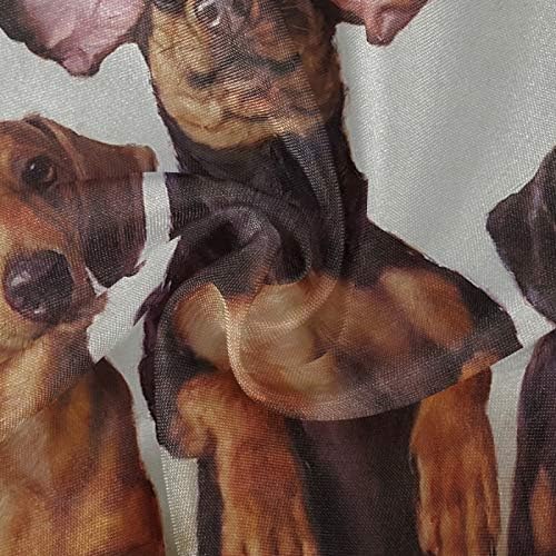 Dachshund Köpek Sanat Boyama Yuvarlak Keten Masa Örtüsü Yerleşimi Dantel Kenar Masa Örtüsü Mutfak Yemek Dekorasyon için 60