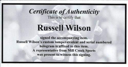 Russell Wilson İmzalı Seattle Seahawks Hız Mini Kask Yeşil RW Holo Stok 179111-İmzalı NFL Mini Kasklar