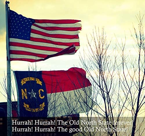 FLAGBURG Kuzey Carolina Bayrağı 3x5ft, NC Eyalet Bayrağı, Ağır İşlemeli Yıldızlara Sahip Eski Kuzey Eyalet Bayrağı Açık Kapalı