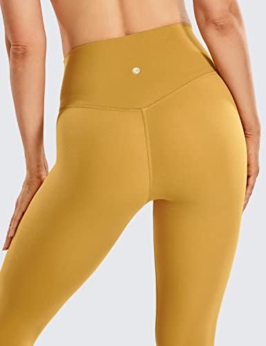 CRZ YOGA kadın Fırçalanmış Çıplak Duygu Yoga Tayt 25 İnç-Yüksek Bel Mat Yumuşak Egzersiz Tayt Koşu Pantolon