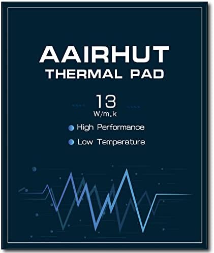 Aairhut termal ped 13 W/ mK, 120x120x1. 5mm silikon soğutma pedi GPU iletken olmayan ısı direnci Extreme Odyssey kapak ile