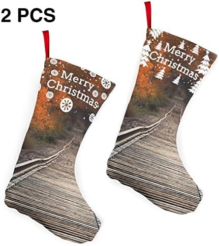 GLRTORE Sonbahar Parça Noel Çorap 2 Paket 10 İnç, noel Çorap Noel Ağacı Şömine Asılı Çorap Noel Şeker Mevcut Çanta için Aile