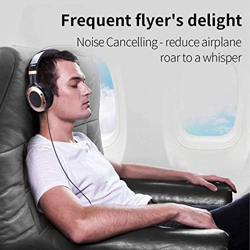 Mikrofonlu ve Uçak Adaptörlü Aktif Gürültü Önleyici Kulaklıklar, Katlanabilir ve Hafif Seyahat Kulaklıkları, Taşıma Kılıflı