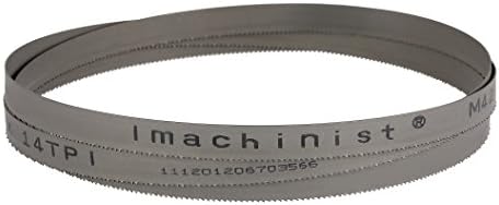 Imachinist S62121418 62 Uzun, 1/2 Genişliğinde, 0.025 Kalınlığında, Yumuşak Metal Değişken Dişler için Bi-metal Şerit Testere