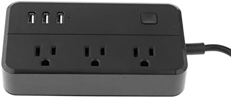 Shiwaki ABD Plug Elektrik güç Şeridi Anahtarı 6 Çıkışları 3 Hızlı Şarj USB Bağlantı Noktaları Uzatma Soket 1.3 M Kordon Kablo