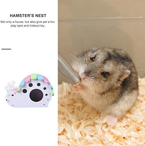 Salyangoz Şekli DIY PVC Ev Hamster Uyku Kafesi Pet Kabin Uyku Yuva Küçük Pet Dinlenme Kulübesi için Pet Hamster-Hamster Evi.<br