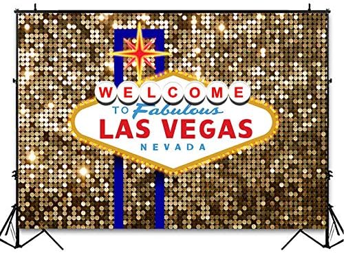 Avezano Las Vegas Parti Zemin için Doğum Günü Süslemeleri Las Vegas'a hoş geldiniz Muhteşem Casino Gece Poker Parti Fotoğraf