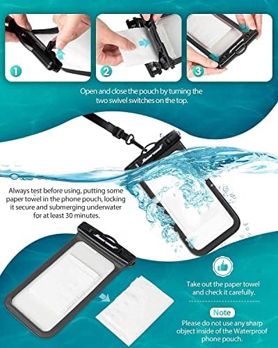 Evrensel Su Geçirmez Kılıf, su Geçirmez Telefon Kılıfı için Uyumlu iPhone 13 12 11 Pro Max XS Max XR X 8 7 Samsung Galaxy s10