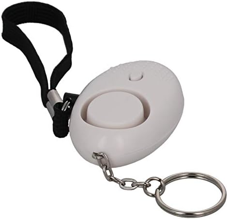 Aıcosıneg Beyaz Güvenli Ses Kişisel Alarm 120DB led ışıkları ile acil güvenlik alarmlı anahtarlık Çanta Sırt Çantaları Bavullar