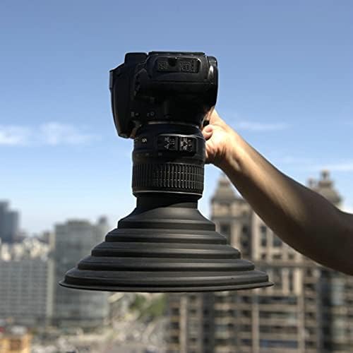 Mat Kapak Mikro SLR Kamera Lens Hood Anti-Cam Yansıtıcı Silikon Lens Kapağı Katlanabilir Yumuşak Güneş Hood (Kalibre: 70mm-90mm)