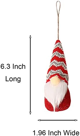 Gemseek 5 Adet Asılı Gnome Süsler Noel Ağacı için Set, sevimli Küçük Keçe Peluş Kolye Kiti Noel Dekorasyon için