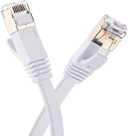 Cat 7 Ethernet Kablosu 10 ft, MORELECS Beyaz Cat 7 İnternet Kablosu 10 ft Ethernet Kablosu RJ45 Ağ Kablosu Cat7 LAN Kablosu