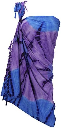 LA LEELA kadın yaz kravat boya mayo örtbas Sarong çeşitli renklerde
