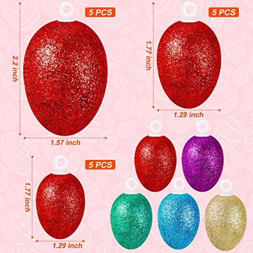 Yumurta Süsler - Renkli Plastik Köpük Asılı Yumurta Paskalya Ağacı Dekorasyon için, Farklı Boyutları Paskalya Yumurtaları Süsler